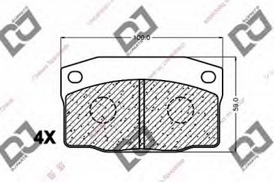 DJ PARTS bp1356 -  Комплект тормозных колодок, дисковый тормоз